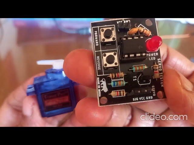 Testing of servo  motor SG90 using servo tester method and arduino method