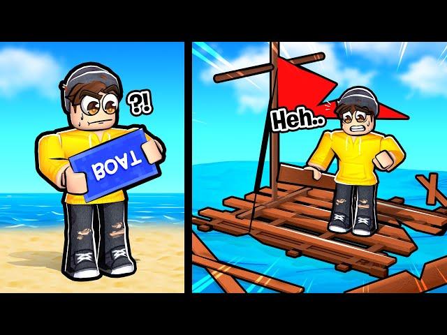 i tried to BUILD A BOAT in Roblox.. 