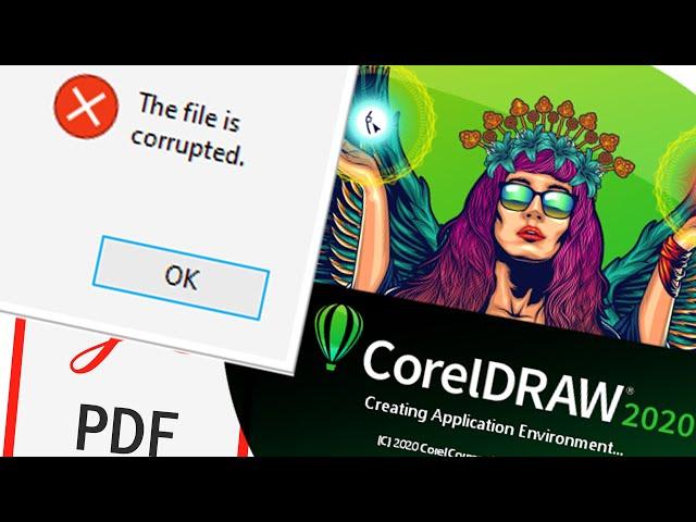 Corel Draw PDF File Coruppted Error FIX!