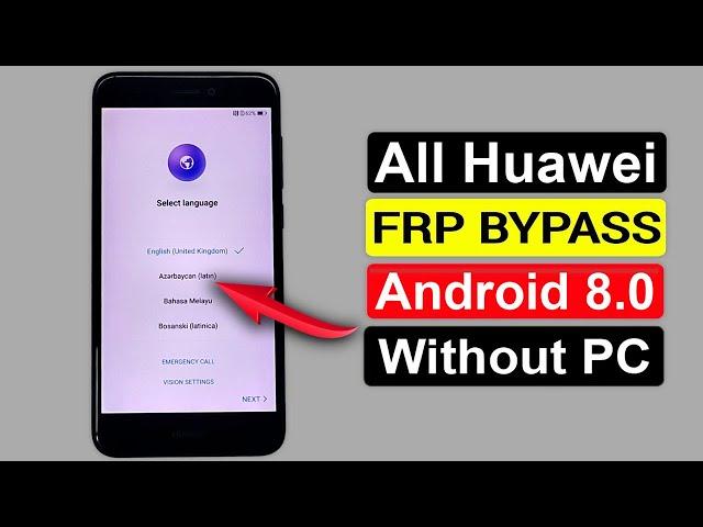 All Huawei Android 8.0 Frp Bypass /Google Account Remove Without pc 2021 |