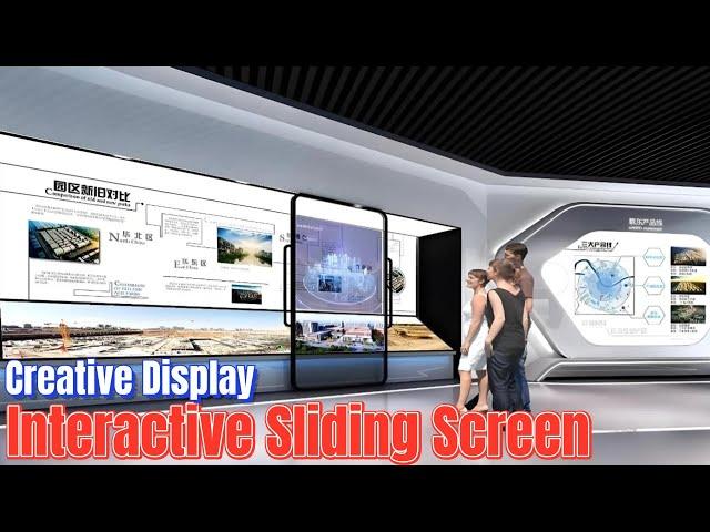 Interactive Sliding Screen: Automatic&Manual Solutions for Digital Display Walls in Event and Museum