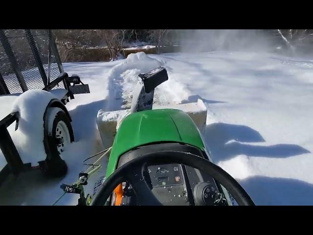 John Deere x500 44" Snow Blower Test