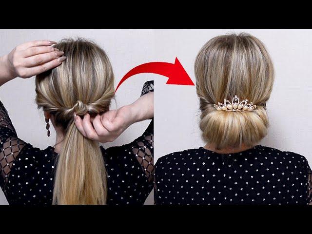 EASY DIY UPDO Wedding Prom Updo Hair Tutorial // Just do it yourself!