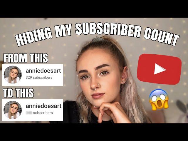 DOES HIDING YOUR SUBSCRIBER COUNT GAIN YOU MORE SUBSCRIBERS? | anniedoesart