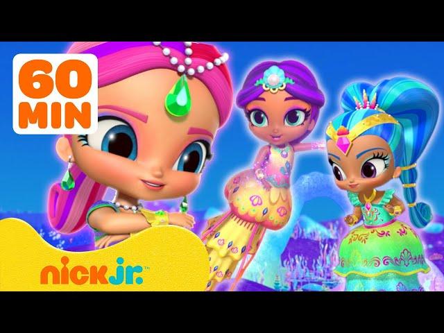 Shimmer and Shine's Mermaid Adventures! ‍️ w/ Leah and Arabella | 1 Hour Compilation | Nick Jr.