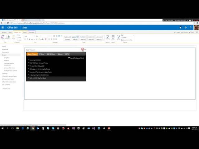 Office 365 - Adding RSS Feed Listening to SharePoint Online