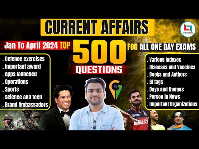 January To April  Top 500 Current Affairs Question By Yash Rawat Sir  #currentaffairs #yashsir