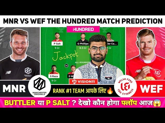 MNR vs WEF Dream11, MNR vs WEF Dream11 Prediction, MNR vs WEF Team Today, The Hundred Cricket 2024