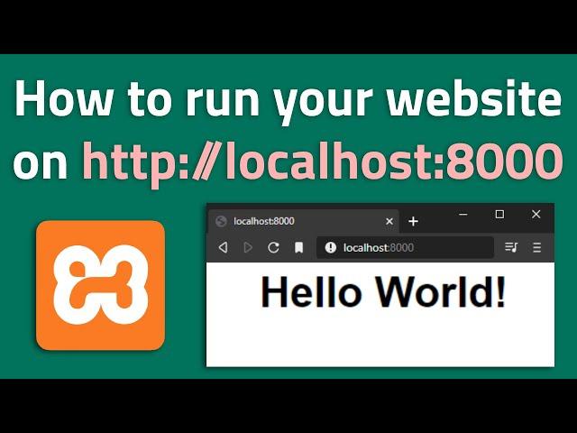 How to run your HTML/PHP site on localhost with XAMPP