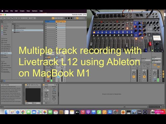 How to record multiple tracks simultaneously with Livetrak L12 in Ableton on a MacBook Pro M1?