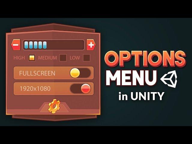 SETTINGS MENU in Unity