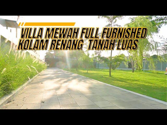 RUMAH VILLA MEWAH FULL FURNISHED DI JOGJA + KOLAM RENANG JARANG BANGET TANAH LUAS