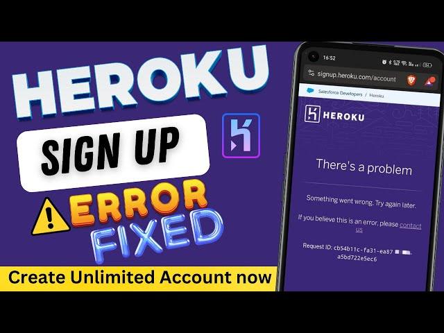 How To Create Heroku Account || heroku sign up problem || heroku domain blocked ?