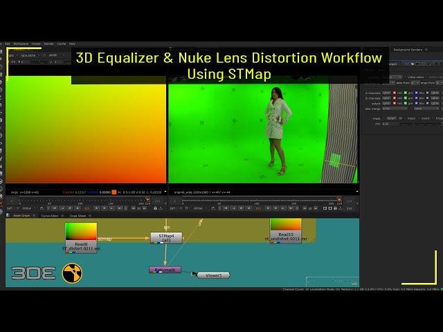 3DEqualizer & Nuke Lens Distortion Workflow Using STMap | Export Distortion Data From 3DE To Nuke