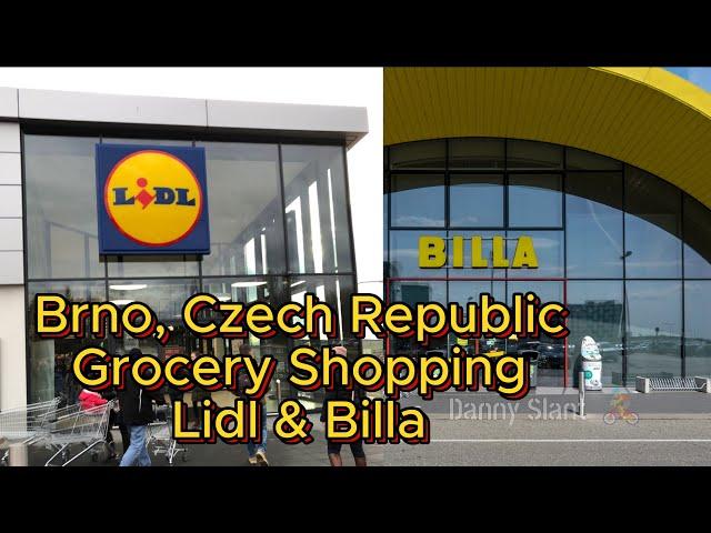 Brno Czech Republic - Grocery Store Shopping at Lidl and Billa [S1 Ep12]