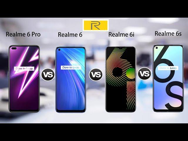 Realme 6 Pro VS Realme 6 VS Realme 6i VS Realme 6s Comparison