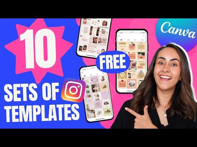 10 Irresistible FREE Sets of Canva TEMPLATES for INSTAGRAM 