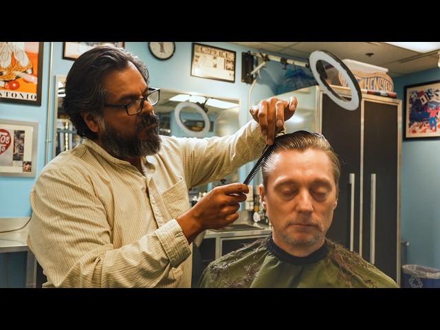  Puro Scissor Snipping ASMR | Exploring Puro Handsome Barbershop in Vibrant San Antonio, Texas