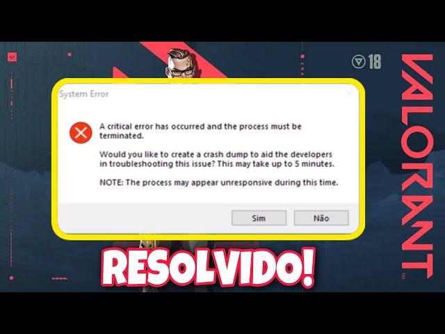 Como Corrigir o Erro Crítico do Valorant Fácil