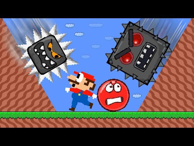 Mario & Numberblocks Marble Race, Red Ball vs the Giant BOSSES Billberry maze | Game Animation