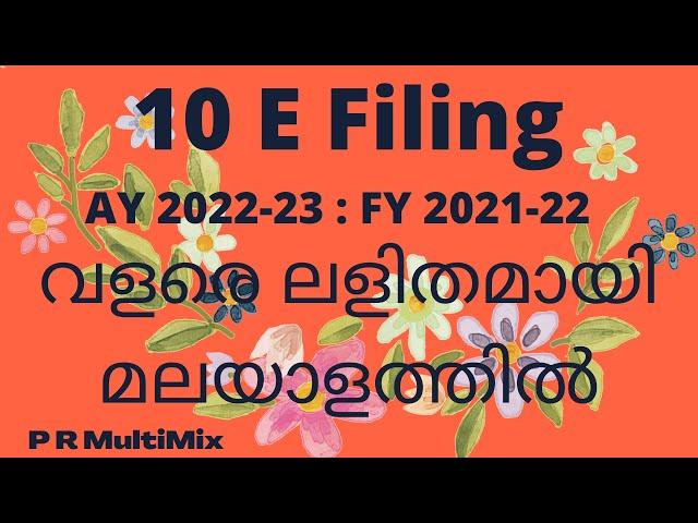 Income tax : 10 E Filing for tax relief under section 89(1) : AY 2022-23 , FY 2021-22