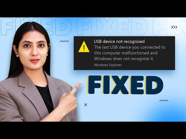 USB Device Not Recognized on Windows 10/8/7 Fixed | How To Fix USB Port Not Working Error