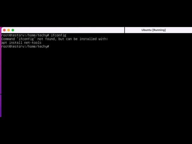 Command 'ifconfig' not found | apt install net-tools demo