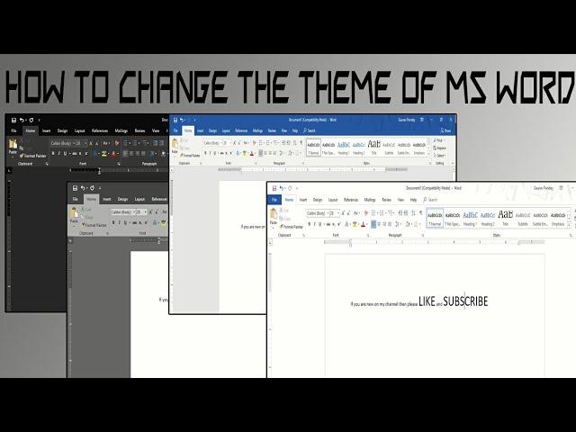 How to change theme in Microsoft Word 2019 | Microsoft word