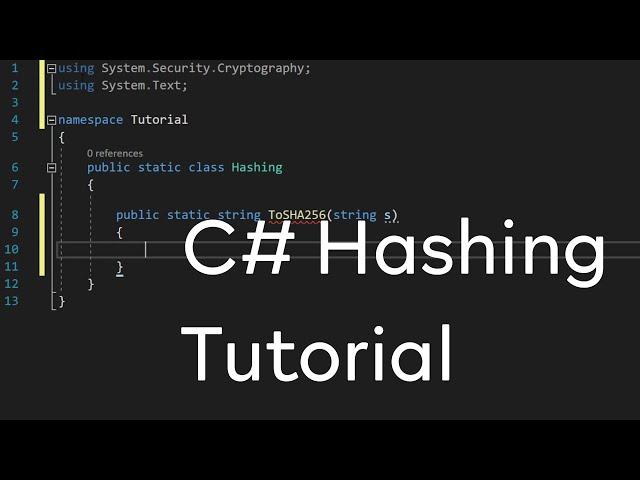 C# - String Hashing Tutorial (SHA256, MD5, ...)