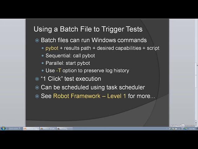 Trigger from a batch file Robot Framework Test Automation Sauce Labs