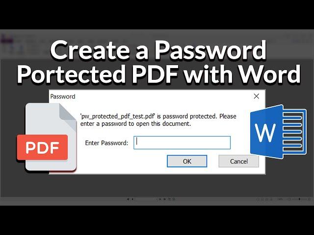 How to create Password Protected PDF with MS Word [2022]