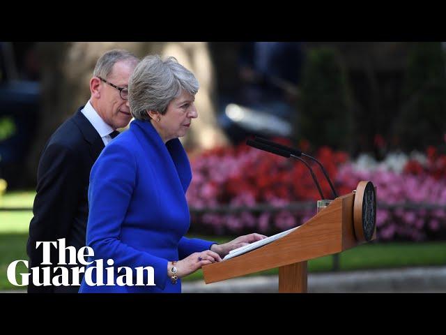 Theresa May gives final speech as prime minister