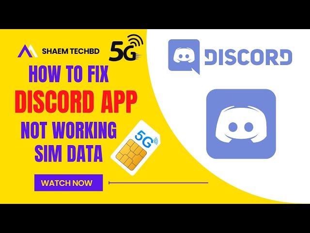 How to Fix Discord App Not Working On Sim Data | How To Fix Discord Network Connection Problem