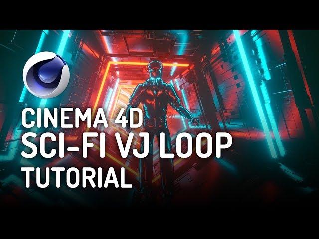 SCI-FI VJ Loop Tutorial Using Octane Render in Cinema 4D