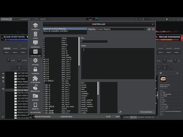 Virtual Dj 8(2021) crossfader mapping