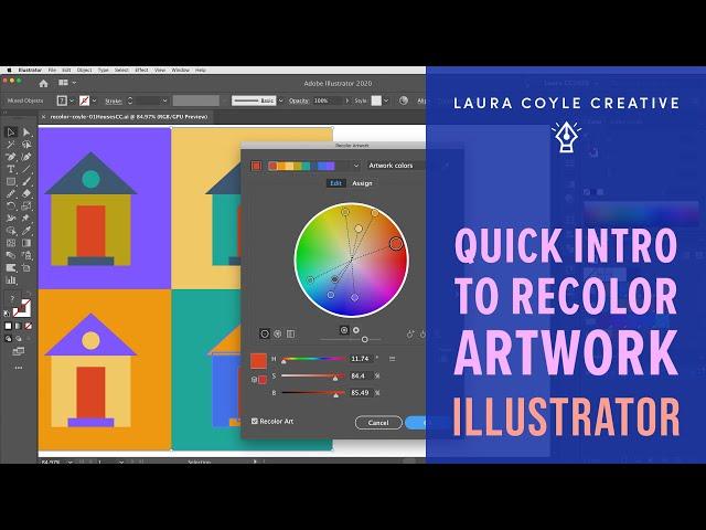 Recolor Artwork in Adobe Illustrator Quick Tutorial 2020