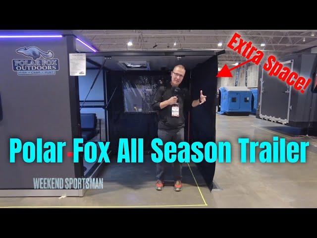 Extended Space For Wheelhouse Featured On Polar Fox All Season Trailer For Ice Fishing and Camping