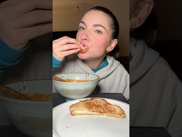 Grilled Cheese and Tomato Soup Mukbang  #mukbang #mukbangdinner #asmr #eating