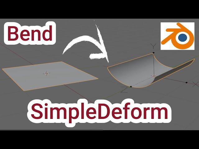 Bending a plane in blender SimpleDeform modifier / Blender tutorial