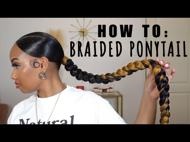 HOW TO: LOW BRAIDED PONYTAIL || BEGINNER FRIENDLY BRAIDS