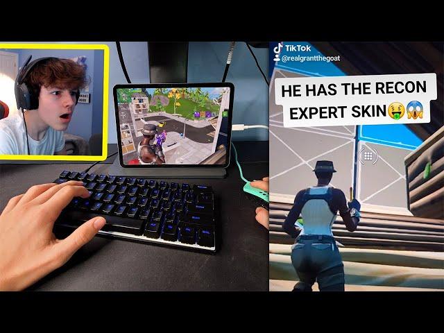 I tried out for my TIKTOK Clan while using a RECON EXPERT in Fortnite Mobile...