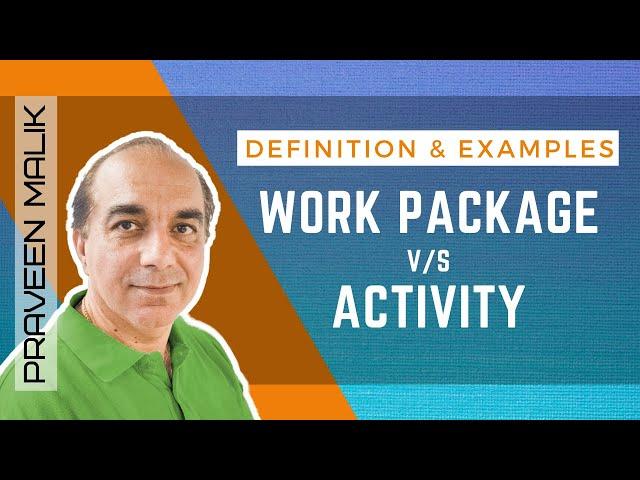 Work Package vs Activity in Project Management With Examples | PMBOK Guide | PMP | CAPM