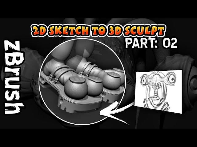 Part 2: 2D Sketching to 3D Sculpting (zBrush Tutorial)