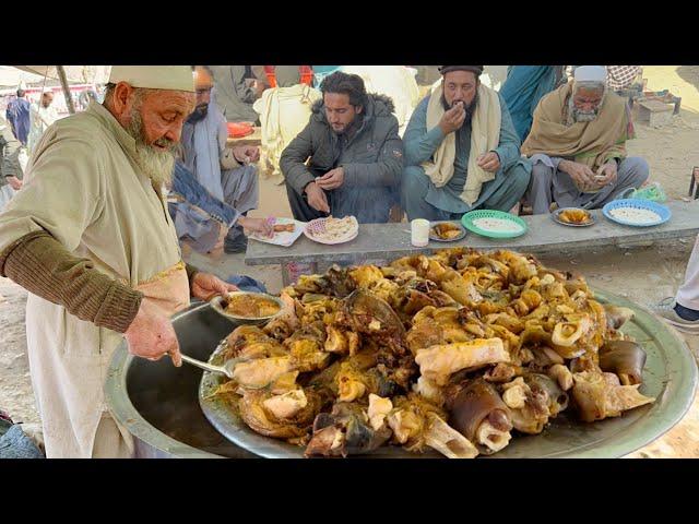 75 Years Old Man Selling Siri Paye in Bajaur | Ibrahim Siri Paye - Pathak Mela Bajaur Street Food