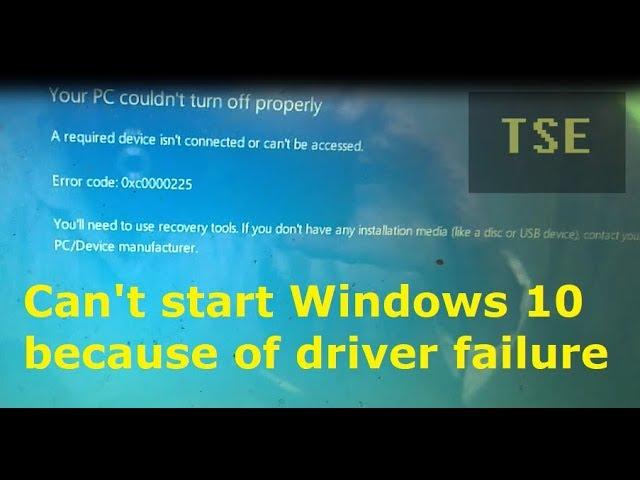 IntelHaxm.sys failed. Error code 0xc0000225 - A required device isn't connected or can't be accessed