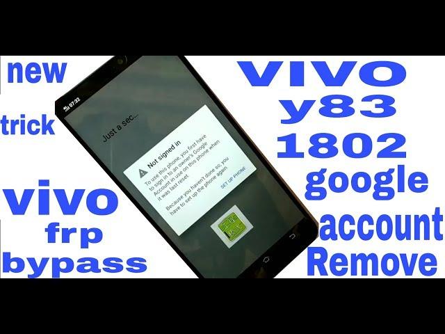 vivo y83 1802 frp bypass 100% ok