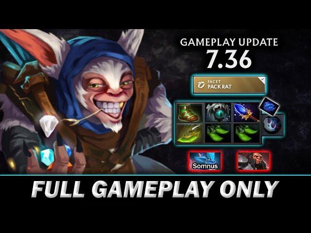 7.36 Pack Rat Meepo 1st item Manta Style Against Somnus Leshrac and Axe! - Meepo Gameplay#763