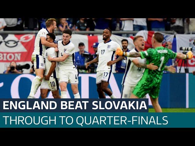 England reach Euro 2024 quarter-finals after comeback win against Slovakia | ITV News