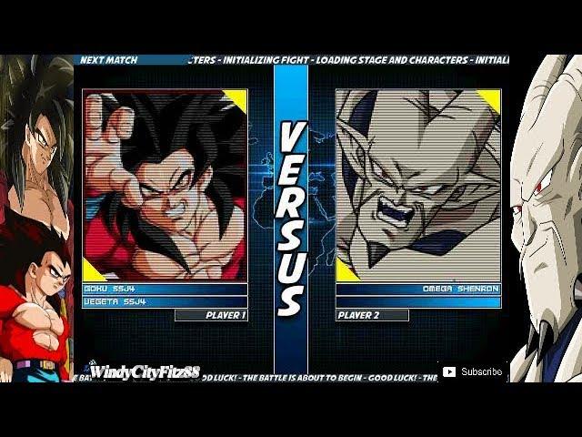 Mugen Ax2 | Goku SSJ4 & Vegeta SSJ4 vs Omega Shenron