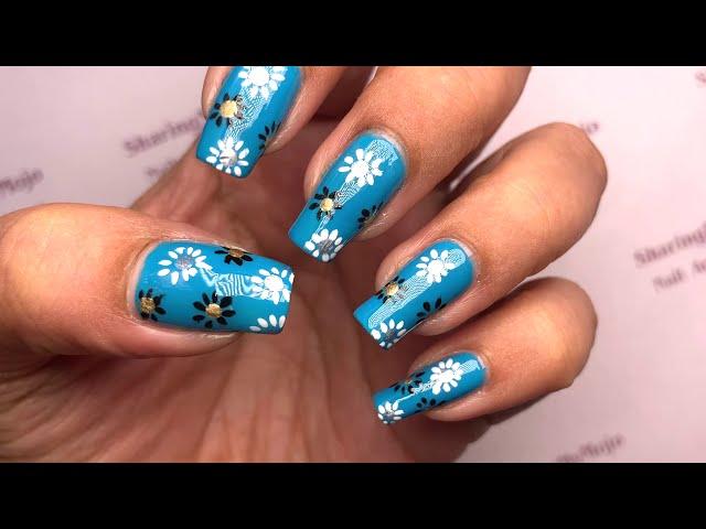 Cute Nail Art Easy & simple Daisy Nail Design 2021